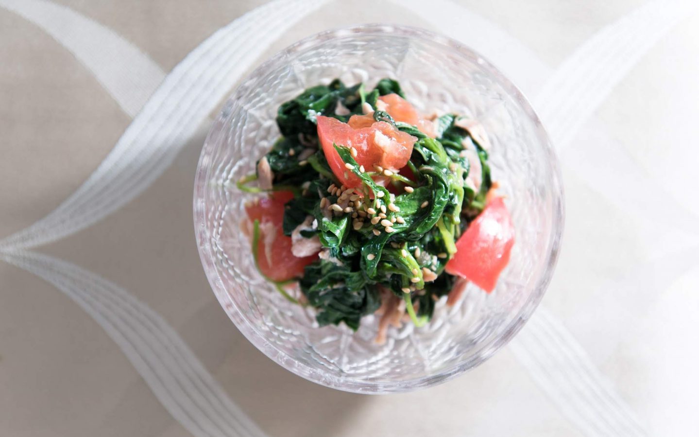 3分クッキング♪“腸”簡単！モロヘイヤのポン酢あえ