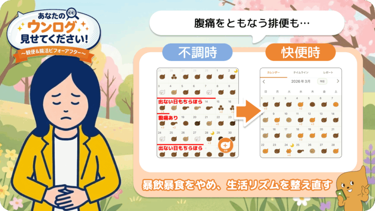 「あなたのウンログ見せてください」vol.14！排便のタイミングの変化に気づいて、春のおなかの不調を整えていった話