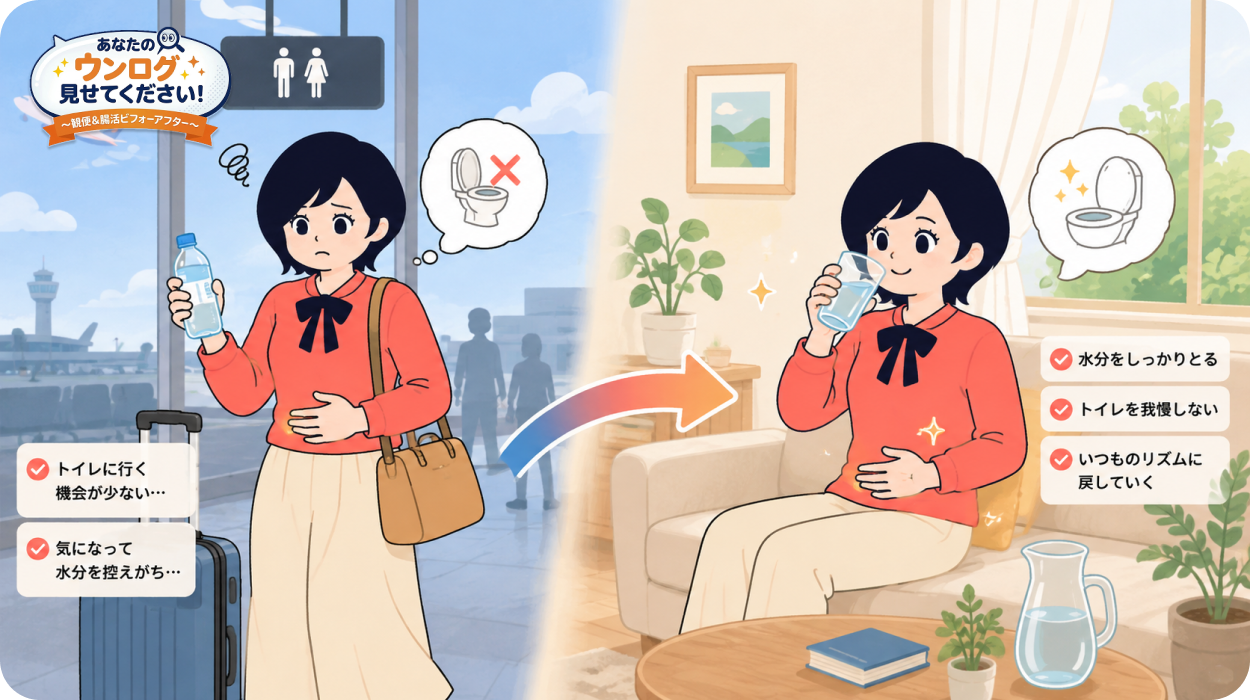 「あなたのウンログ見せてください」vol.19!ふだんは下しやすいのに、旅行中は3日間“出ない”。いつもの調子に戻るまでの記録